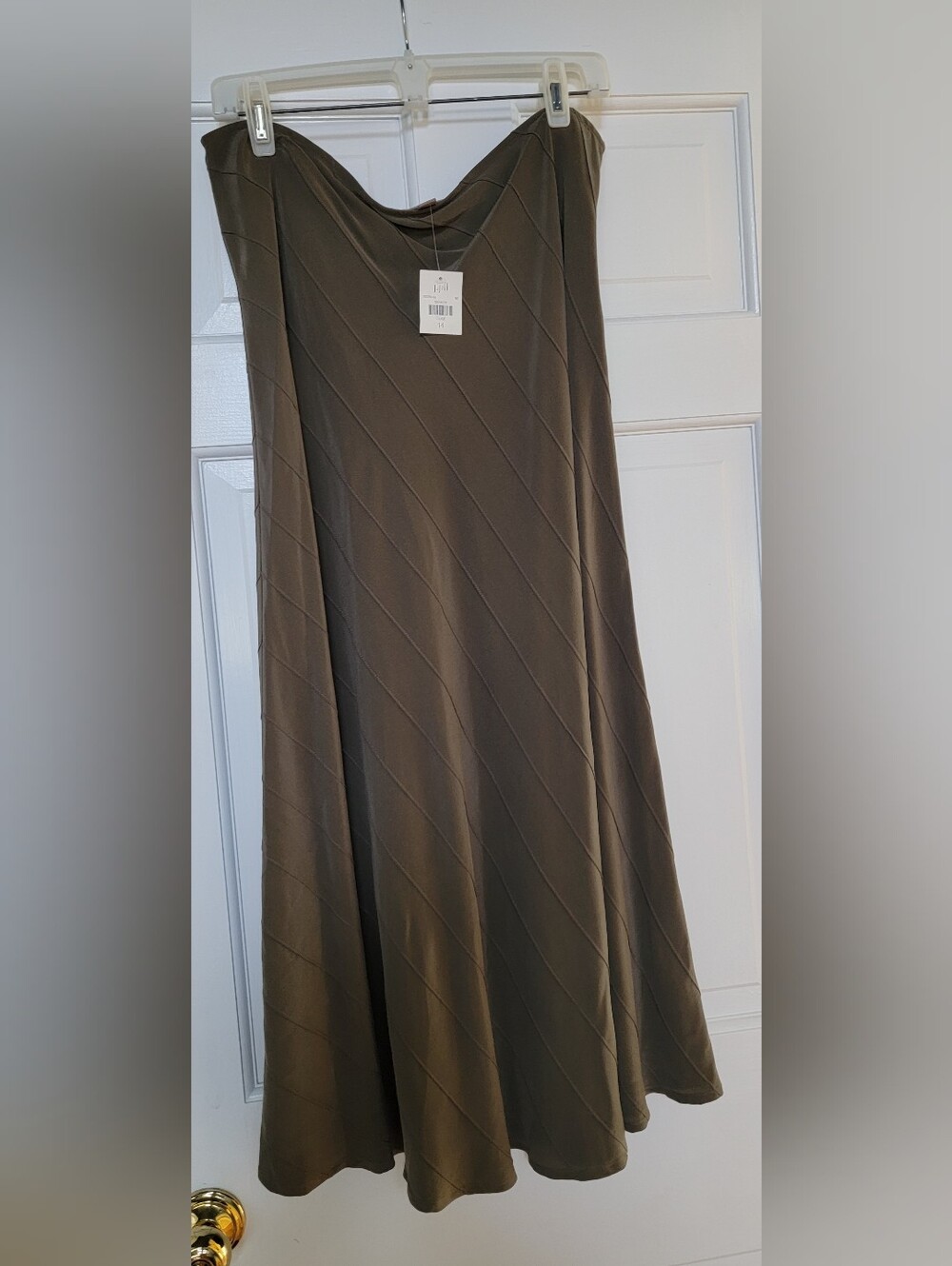 NWT J. Jill Maxi Silk Skirt, Sz 14 - Picture 2 of 6